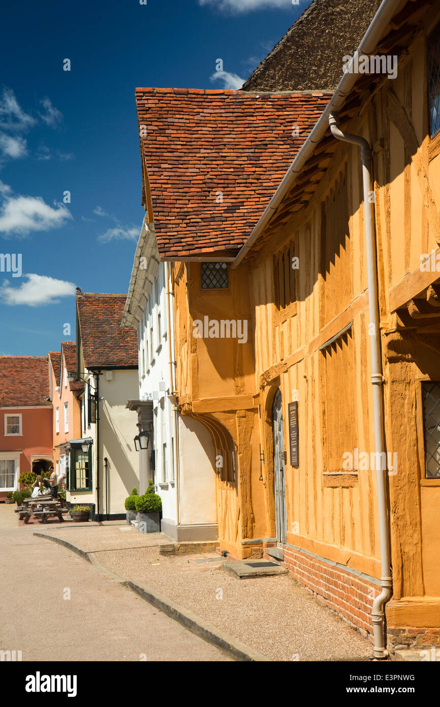 Royaume-uni l'Angleterre, dans le Suffolk, Lavenham, Place du marché, C 15ème Petit Hall Banque D'Images