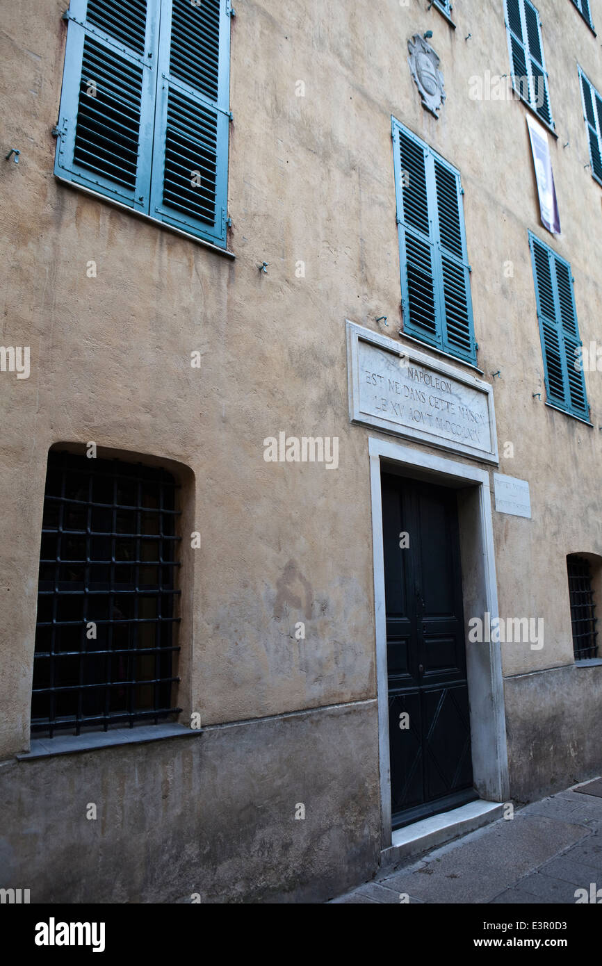 Napoléon est né dans cette maison Banque D'Images