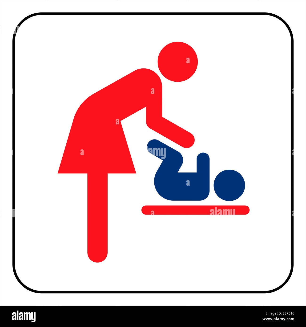 Symbole pour les femmes et les baby , Baby changing, vector Banque D'Images