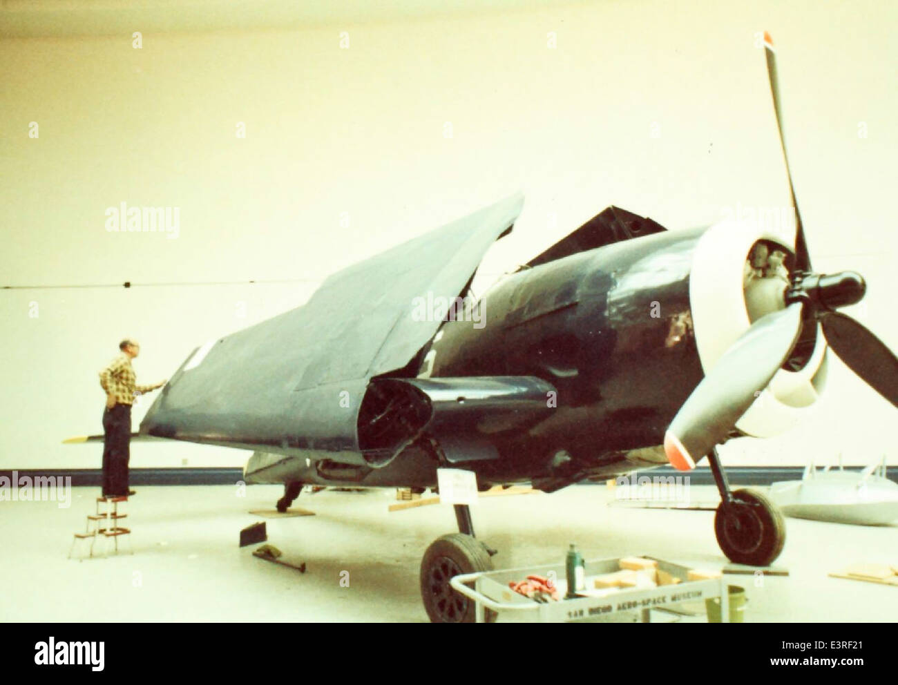 Le Grumman F6F Hellcat était un avion de chasse à porte-avions utilisé par la marine américaine pendant la IIe Guerre mondiale. Il a été conçu pour remplacer le F4F Wildcat et est devenu l'un des chasseurs navals les plus réussis de la guerre, avec un record impressionnant au combat contre l'Empire japonais. Banque D'Images