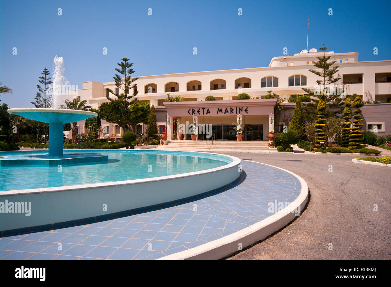 Entrée principale de l'Iberostar Creta Marine Hotel and Resort Crète Panormos Banque D'Images