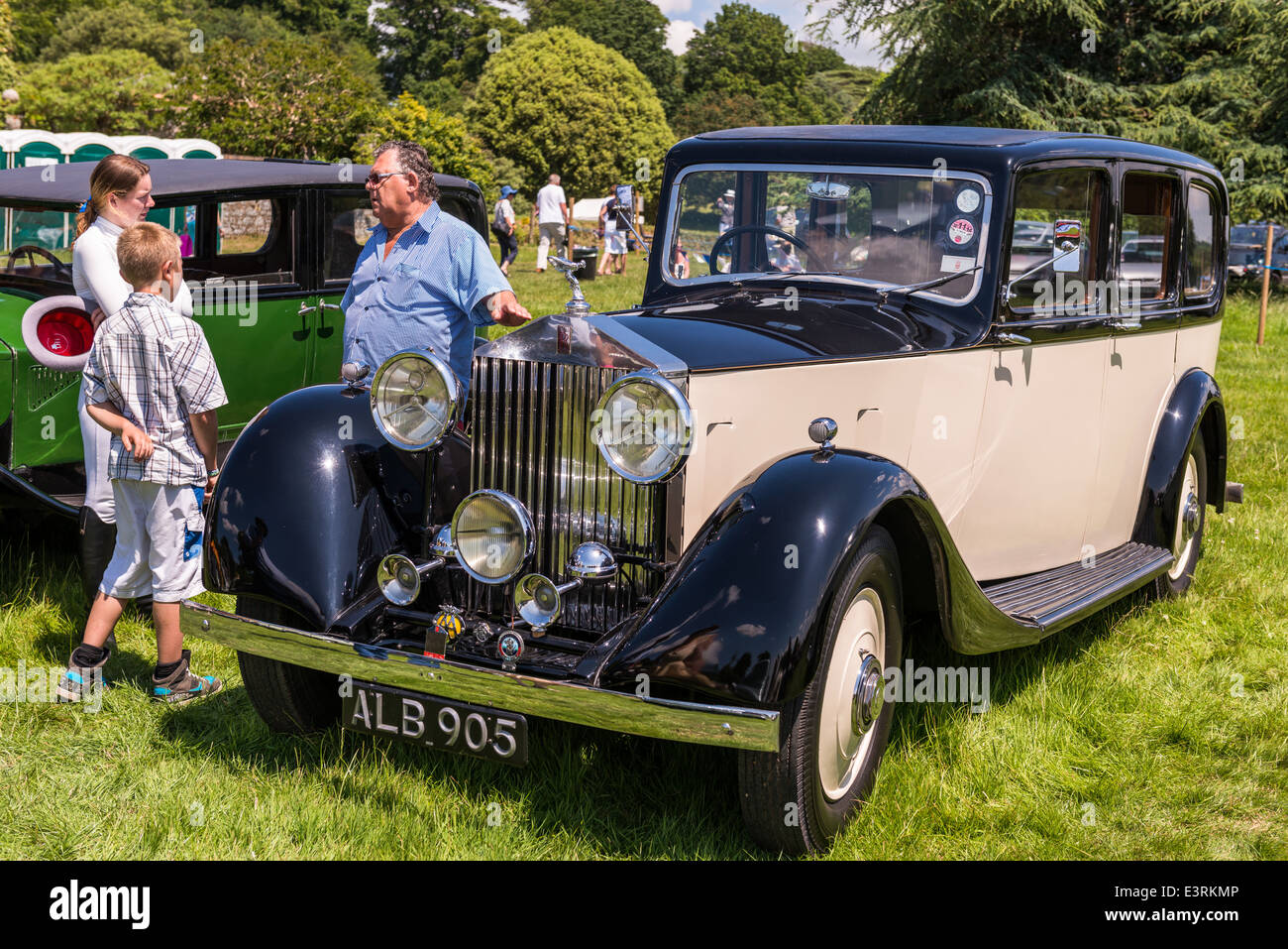 Le 21 juin 2014. L'est du Devon, Angleterre. Une fete/Garden Party à une maison de campagne dans l'est du Devon a attiré cette Rolls Royce 20/25 1933 Banque D'Images