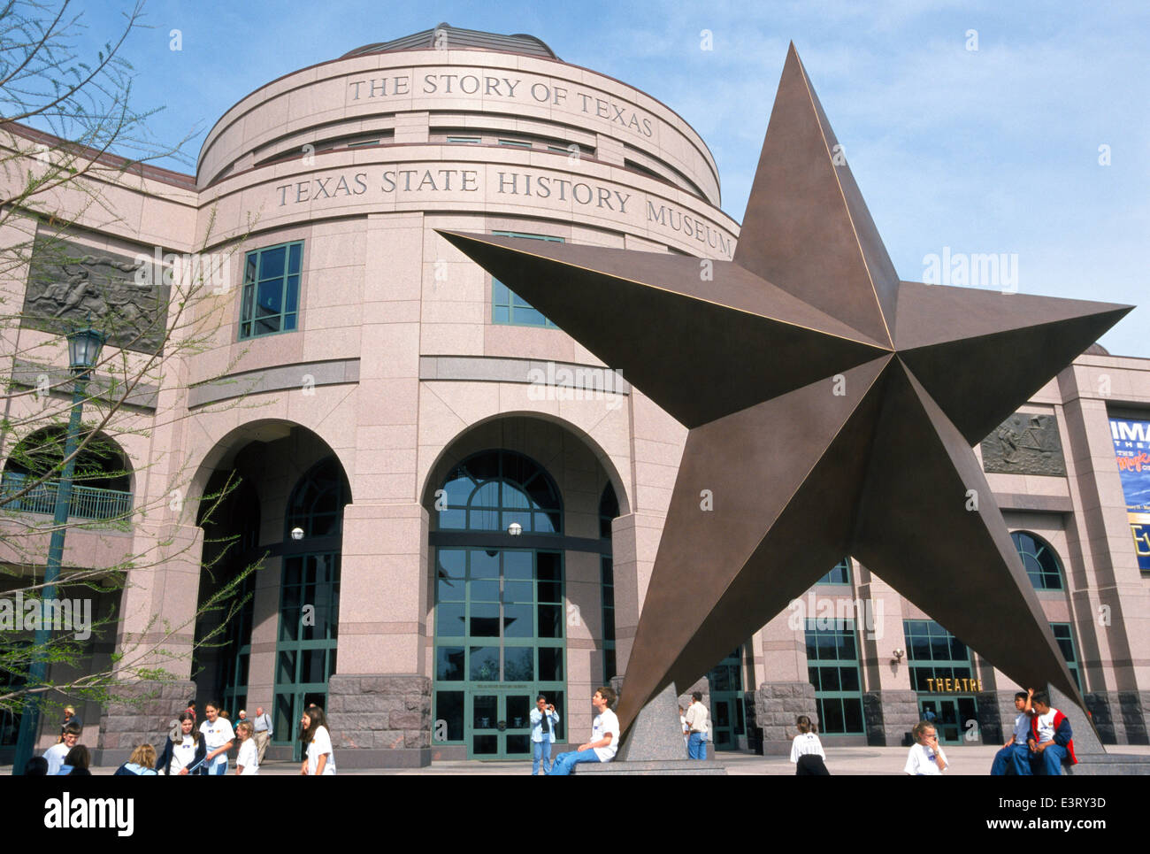 'L'histoire du Texas' est racontée à trois étages d'expositions interactives au Musée d'histoire de l'État du Texas à Austin, Texas, USA. Banque D'Images