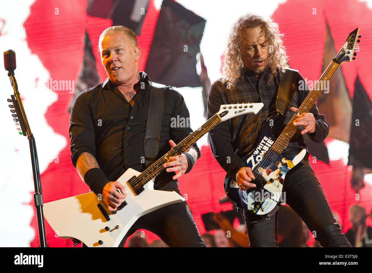 Festival de Glastonbury, Royaume-Uni. 28 Juin, 2014. Metallica effectuer au festival de Glastonbury. Credit : James McCauley/Alamy Live News Banque D'Images