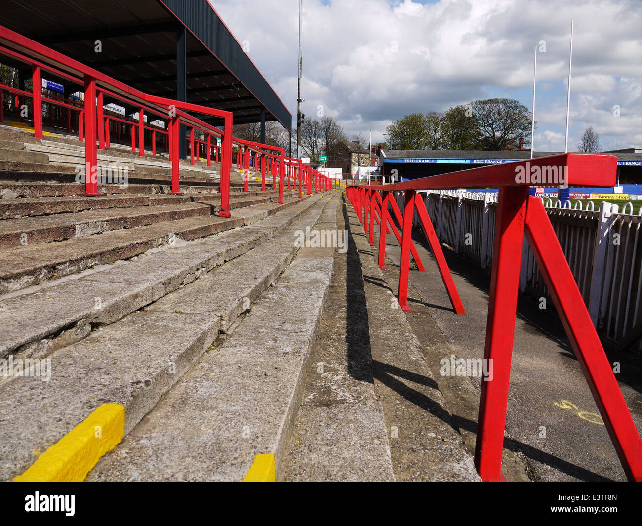 De terrasses. Terrain de rugby UK. Banque D'Images