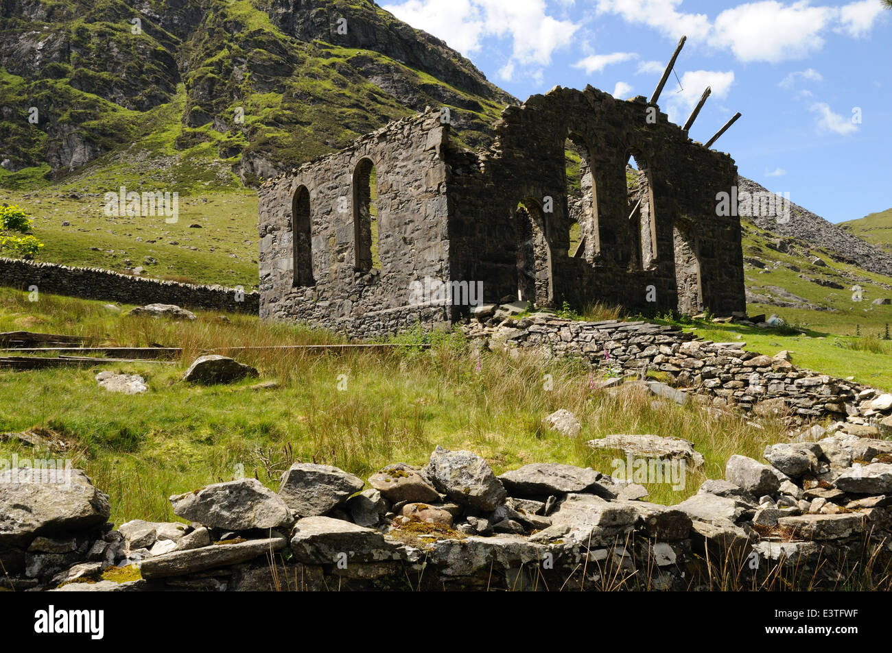 Rhosydd à l'abandon et de l'école Chapelle chambre Blaenau Ffestiniog Banque D'Images