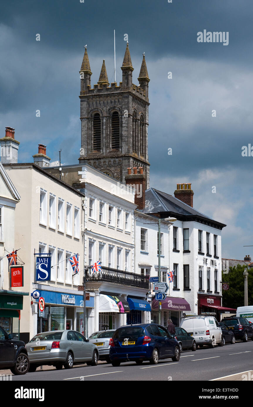 Honiton, Devon Honiton est une ville et une paroisse civile dans l'est du Devon, situé à proximité de la rivière La Loutre, 17 km au nord-est de Banque D'Images