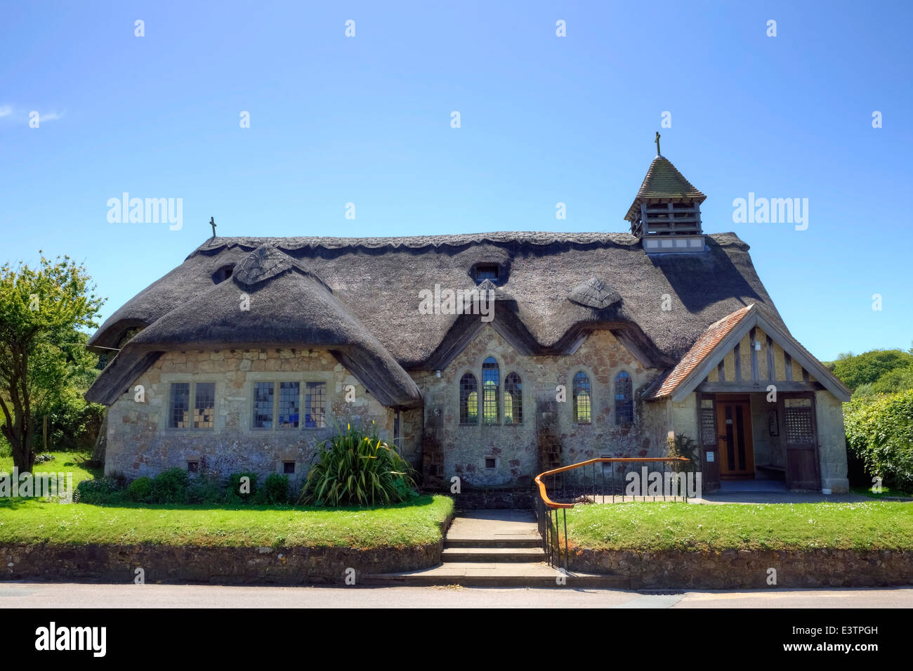 L'église Sainte-Agnès, l'eau douce, l'île de Wight, Angleterre, Royaume-Uni Banque D'Images