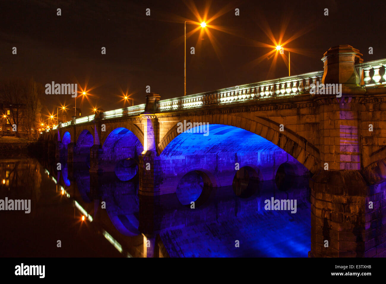 Glasgow Bridge at Night Banque D'Images