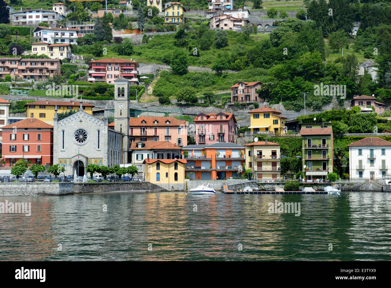 Lac de Côme Italie Argegno Banque D'Images