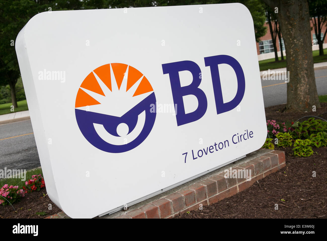Une installation de la société de technologie médicale Becton, Dickinson and Company (BD) de Sparks, dans le Maryland. Banque D'Images