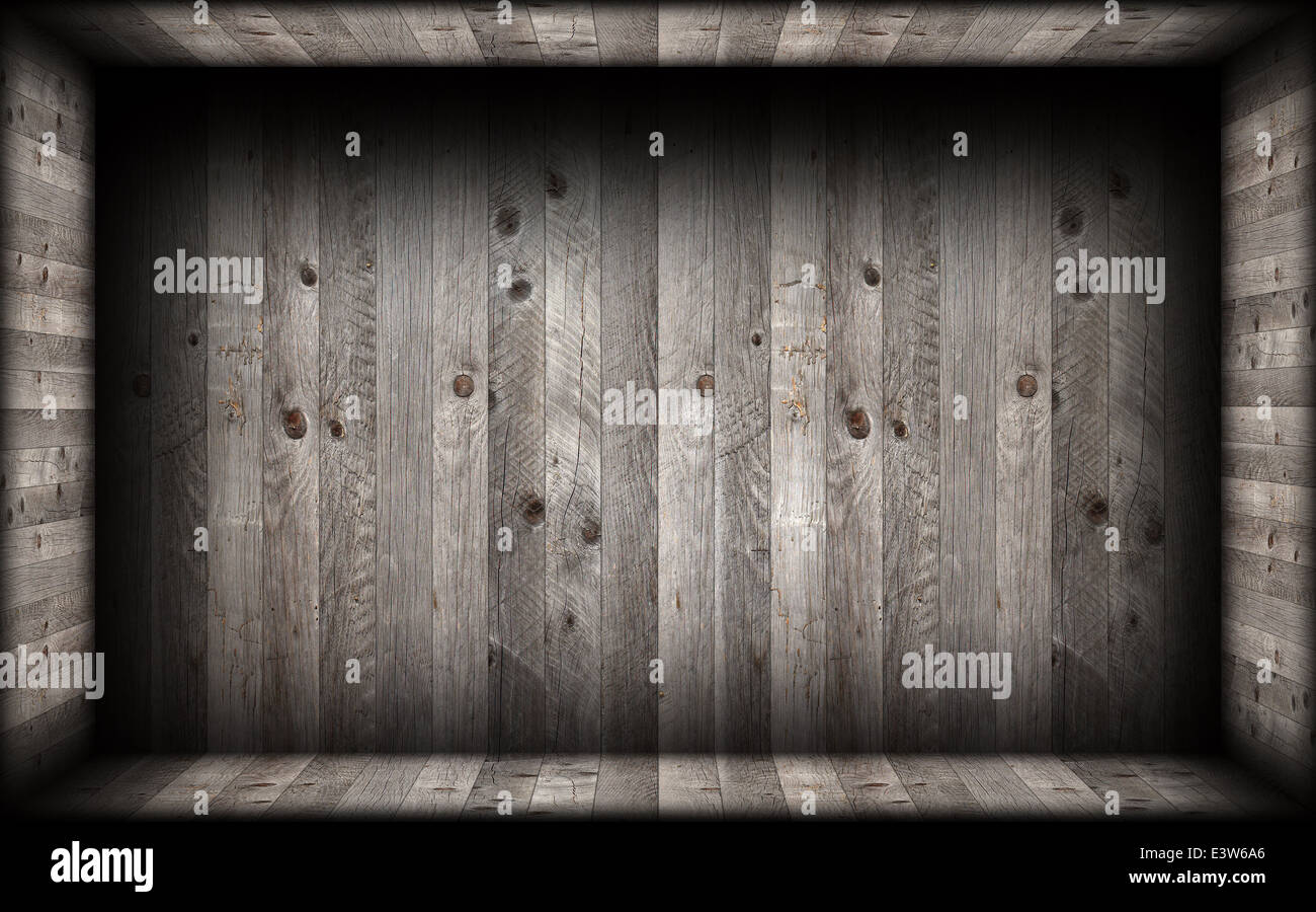 Finition en bois gris sur fond d'architecture d'intérieur vide pour votre conception Banque D'Images