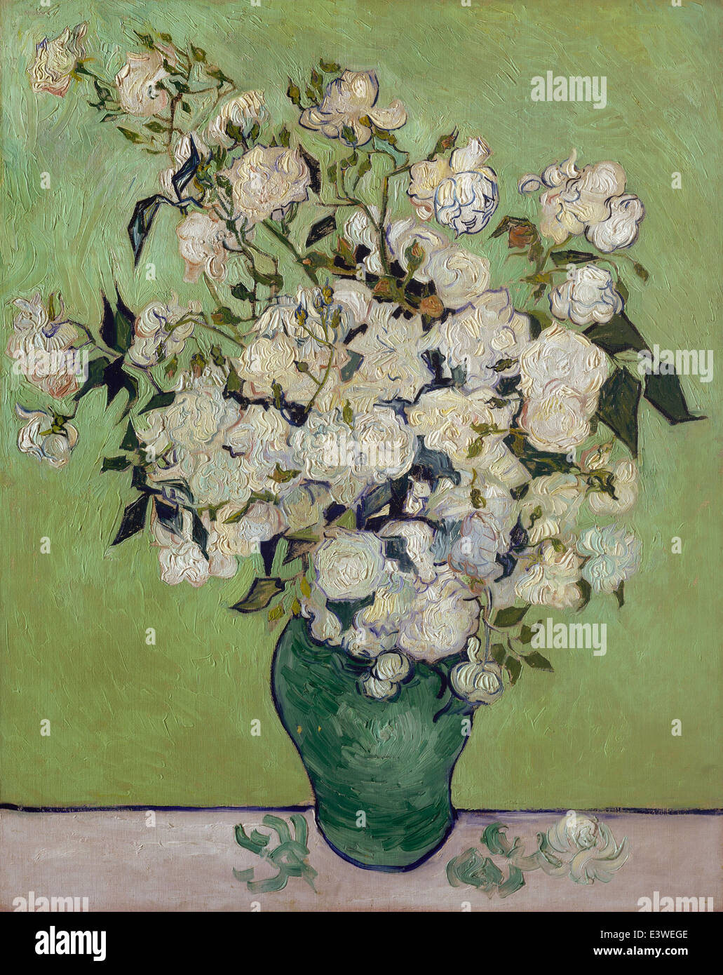 Vincent van Gogh - Roses - 1890 - Musée rencontré - New-York Banque D'Images