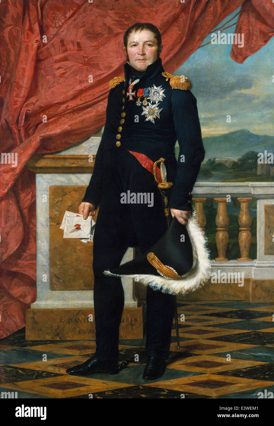 Jacques Louis David - Général Étienne-Maurice Gérard , Maréchal de France - 1816 - Musée rencontré - New-York Banque D'Images