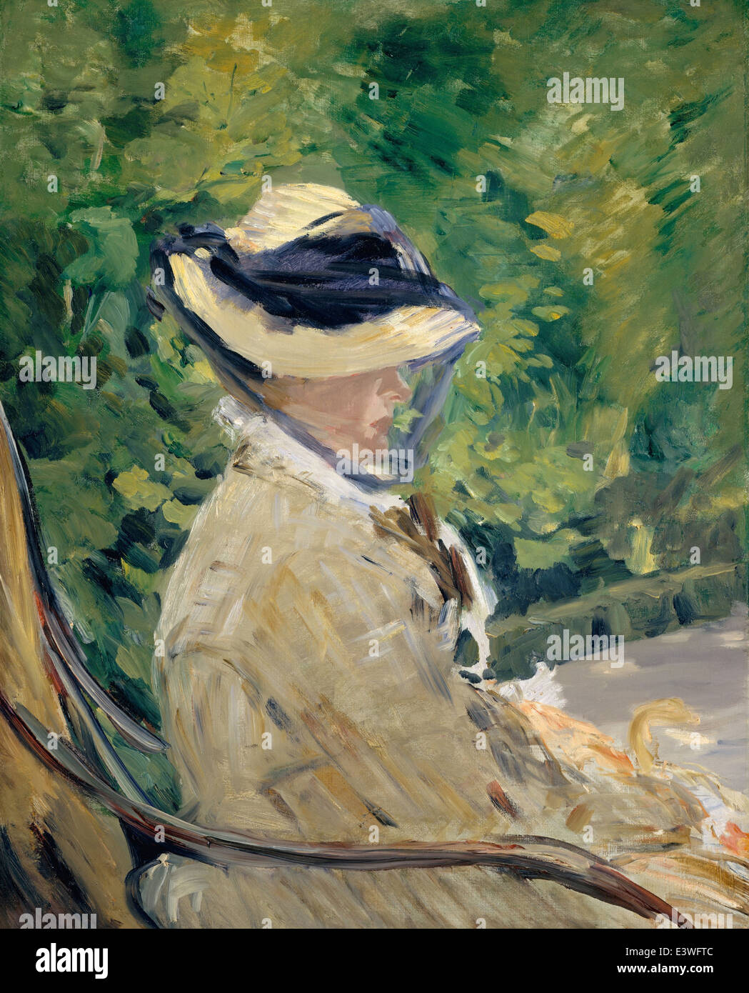 - Madame Manet Édouard Manet - 1880 - Musée rencontré - New-York Banque D'Images