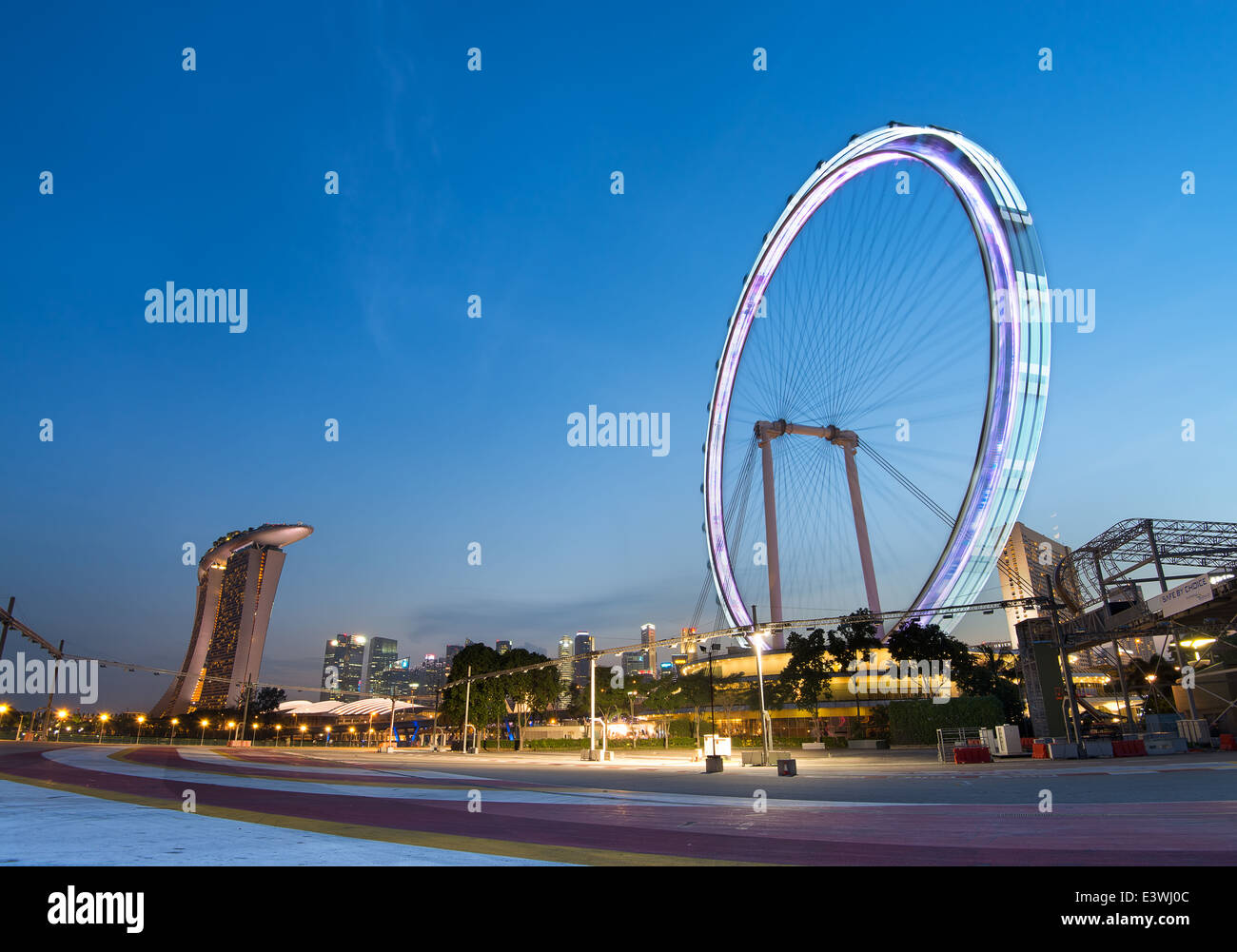 La roue géante de Singapour Banque D'Images