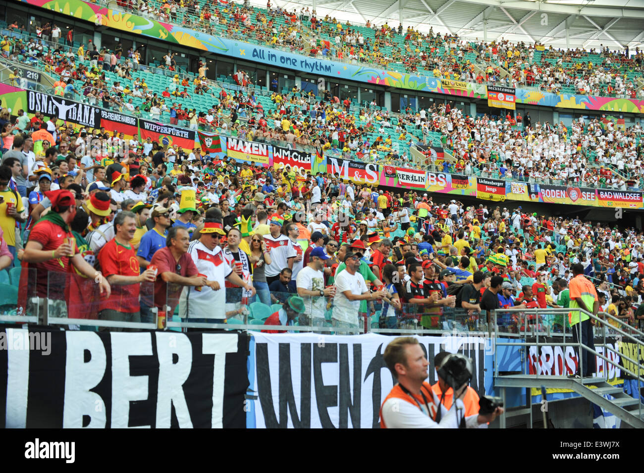 Arena Fonte Nova, WM 2014, Deutschland vs Portugal, Salvador da Bahia, Brésil. Usage éditorial uniquement. Banque D'Images
