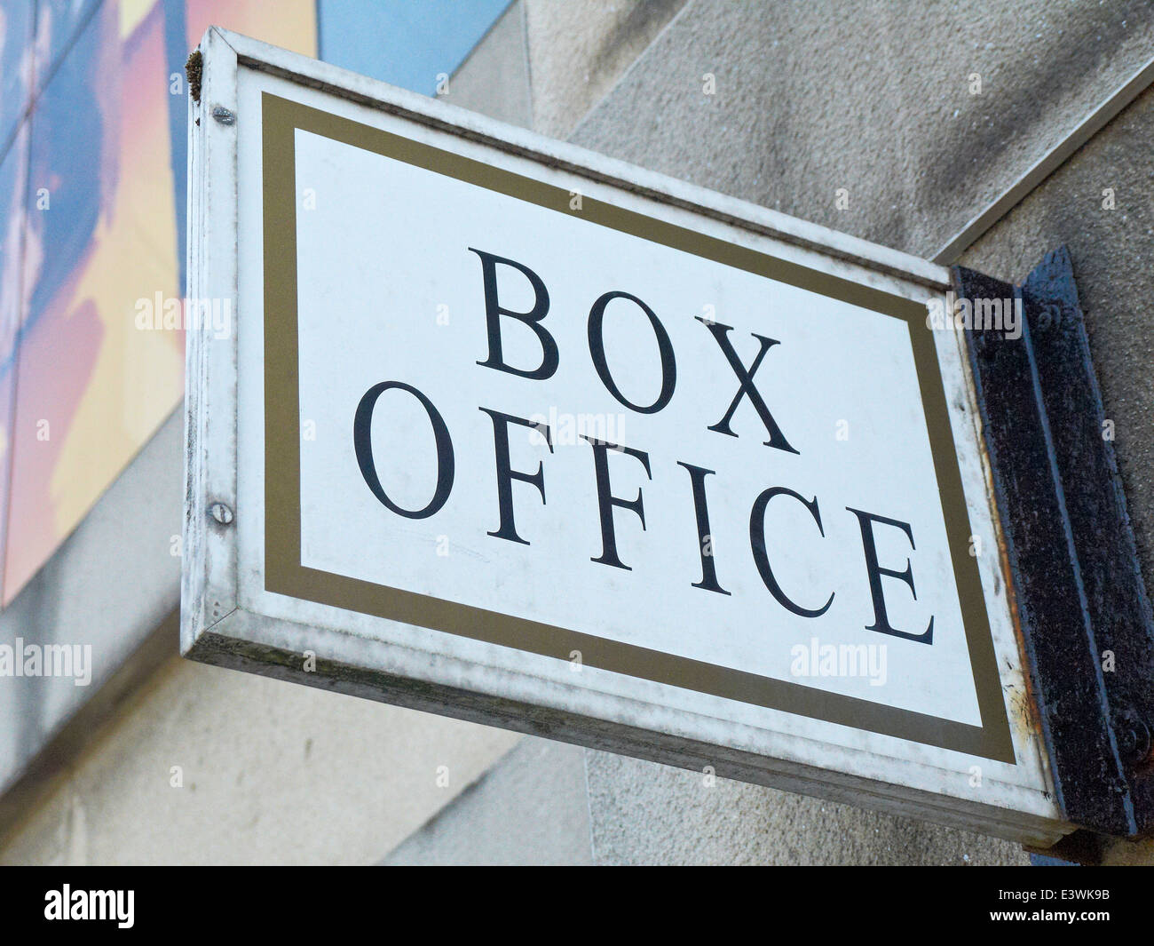 Box Office signe sur mur extérieur UK Banque D'Images