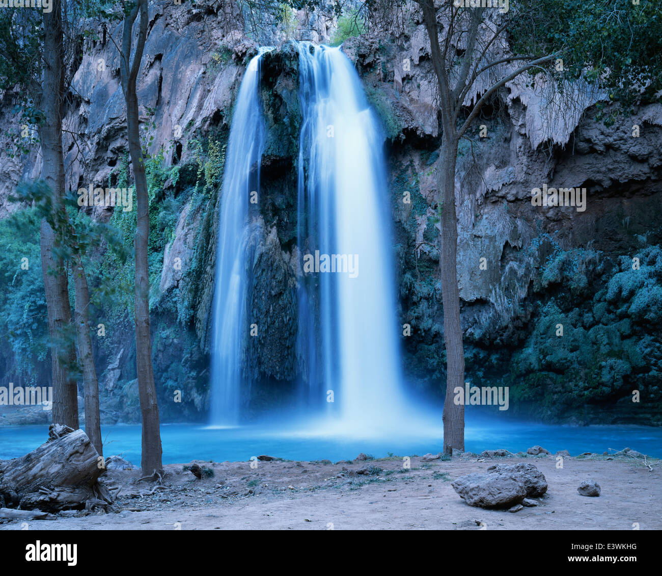 USA, Arizona, Grand Canyon, Réserve indienne Havasupai, Havasu Falls Banque D'Images