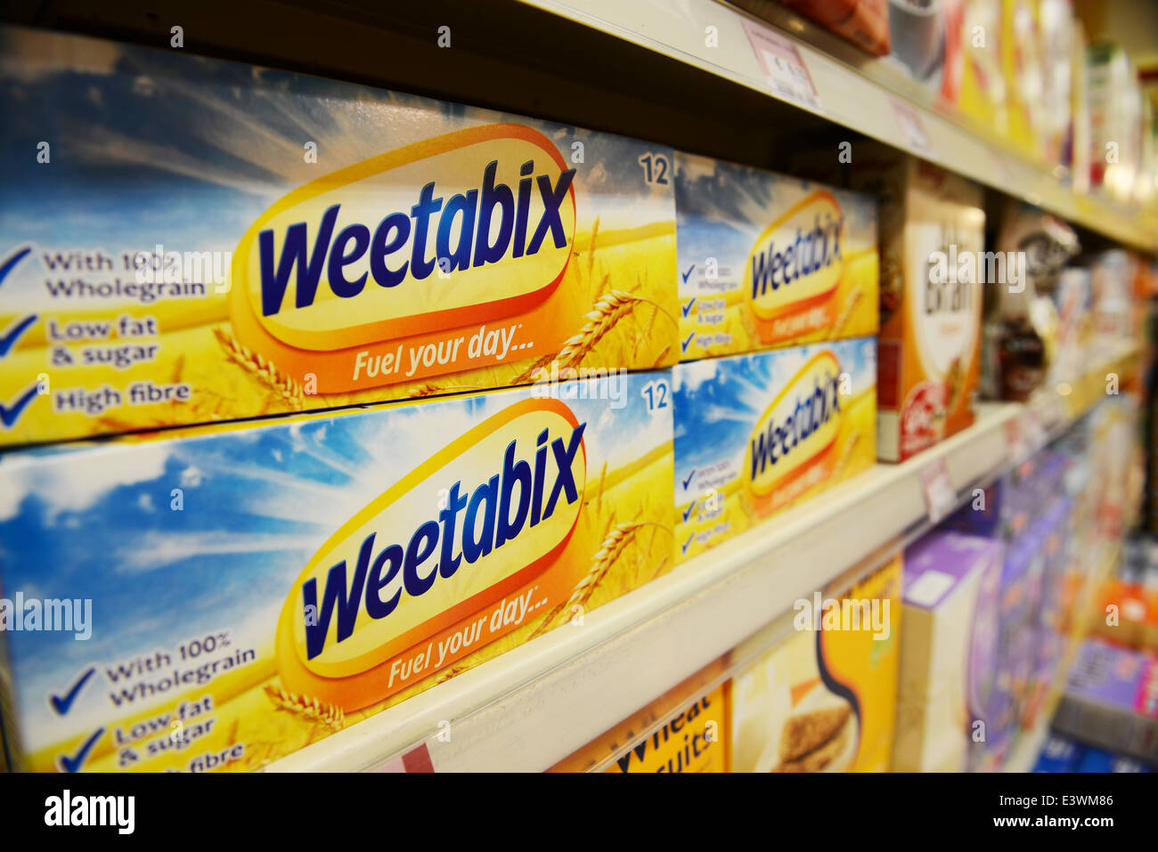 Céréales pour petit déjeuner Weetabix Banque D'Images
