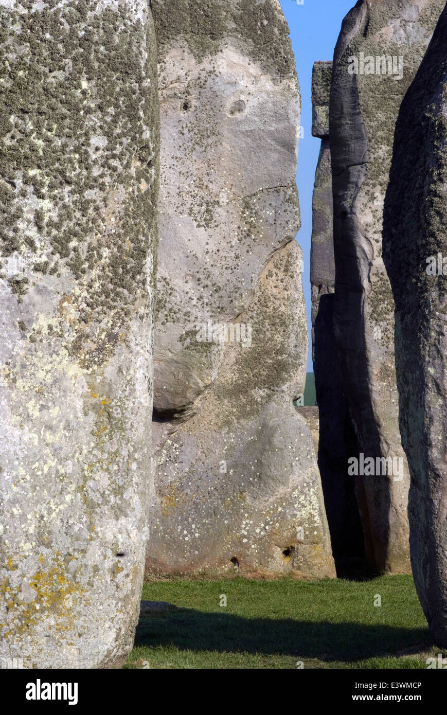 Le cercle de pierre préhistorique Stonehenge, datant entre 3000 et 2000 BC, Wiltshire, Angleterre Banque D'Images