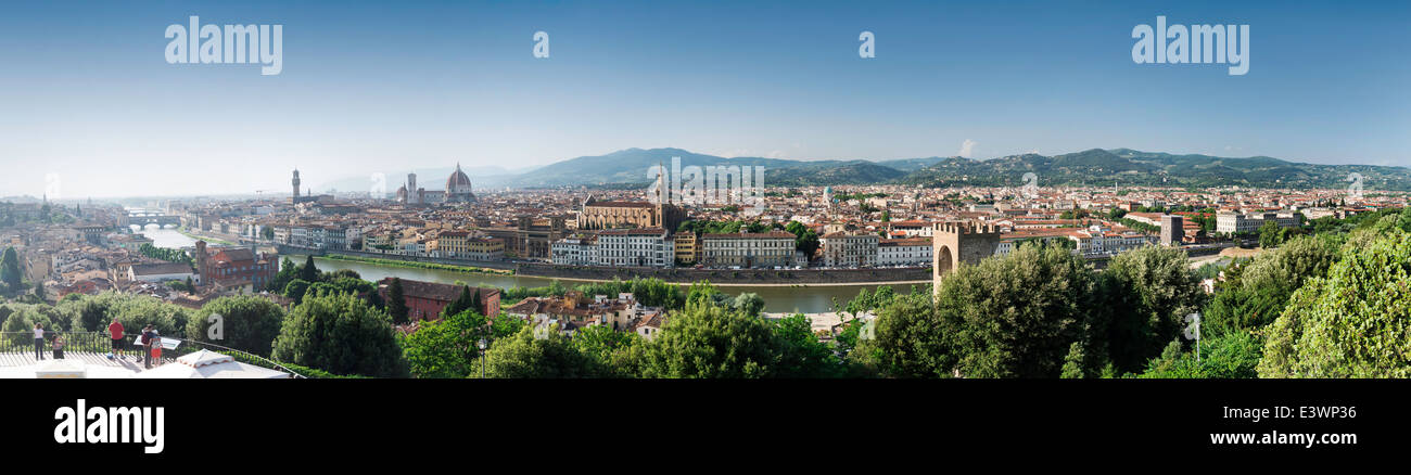 Vue panoramique de Florence. La lumière du jour Banque D'Images