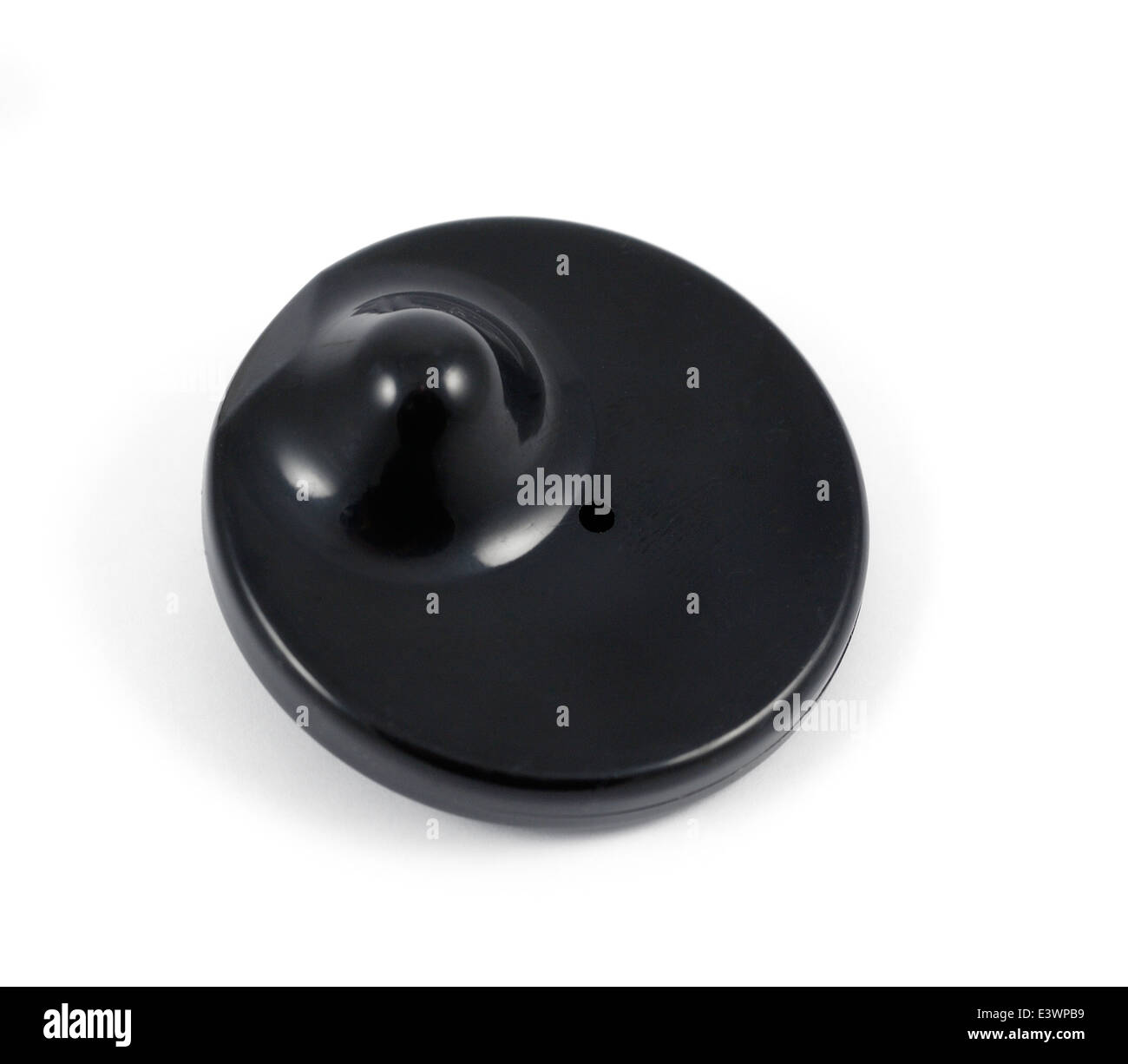 Disque en plastique noir tag vêtements de sécurité Banque D'Images