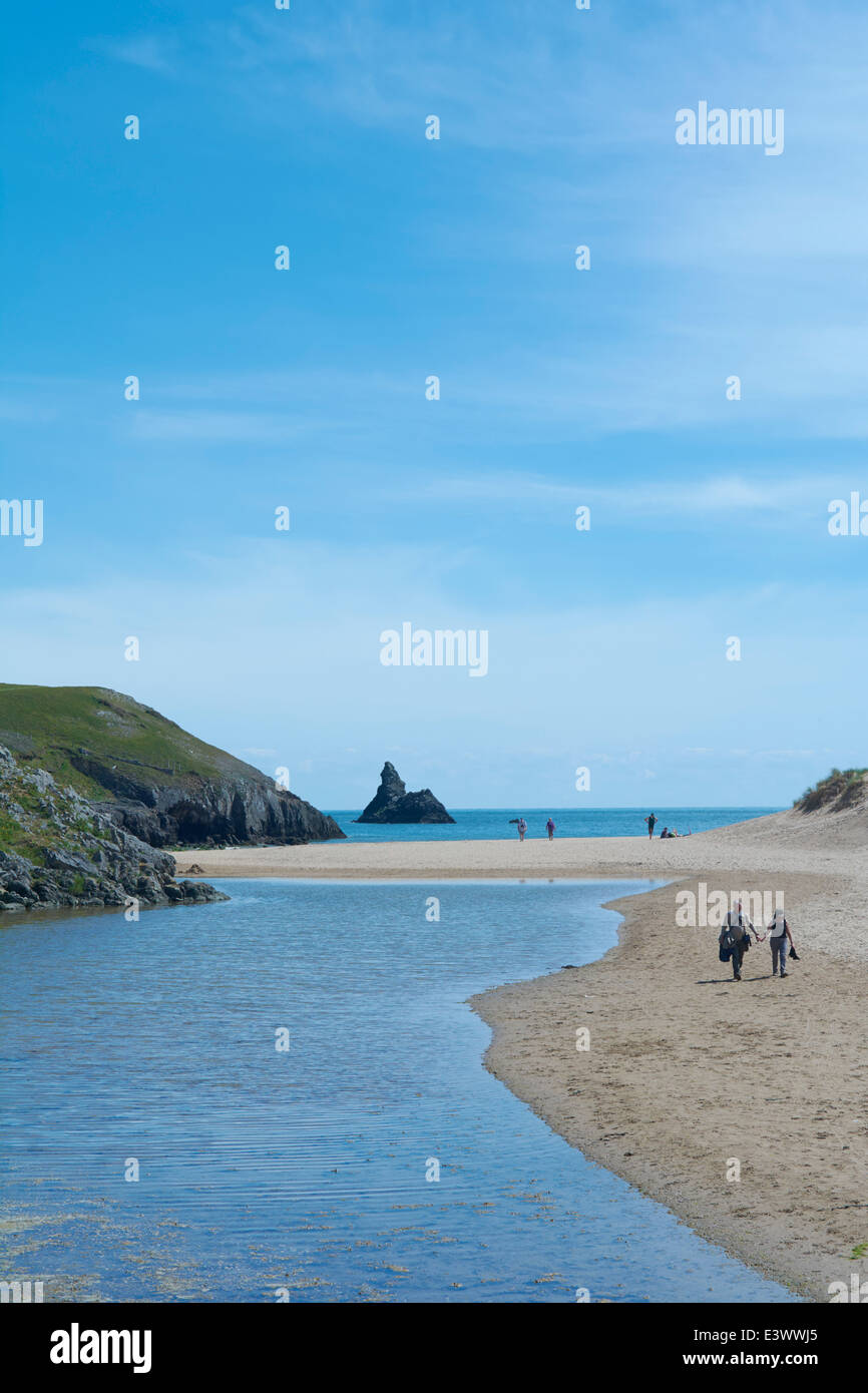 Grand Haven South Beach - Pembrokeshire, Pays de Galles, Royaume-Uni Banque D'Images