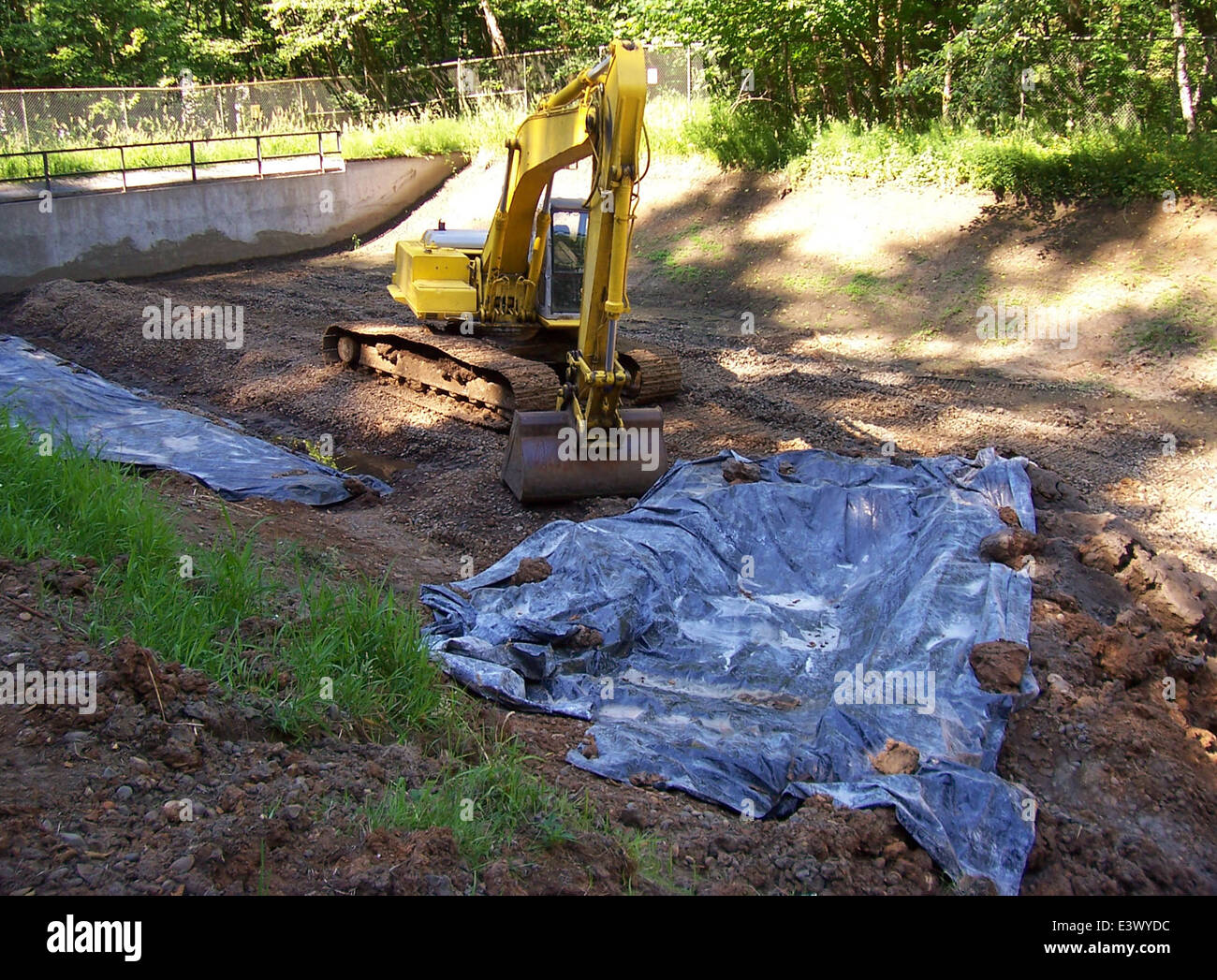 Projet du bassin de décantation Abernathy (Recovery Act) Banque D'Images