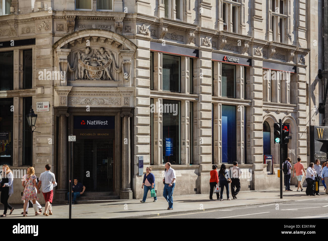 Direction générale de la banque NatWest Piccadilly Londres SW1 Banque D'Images