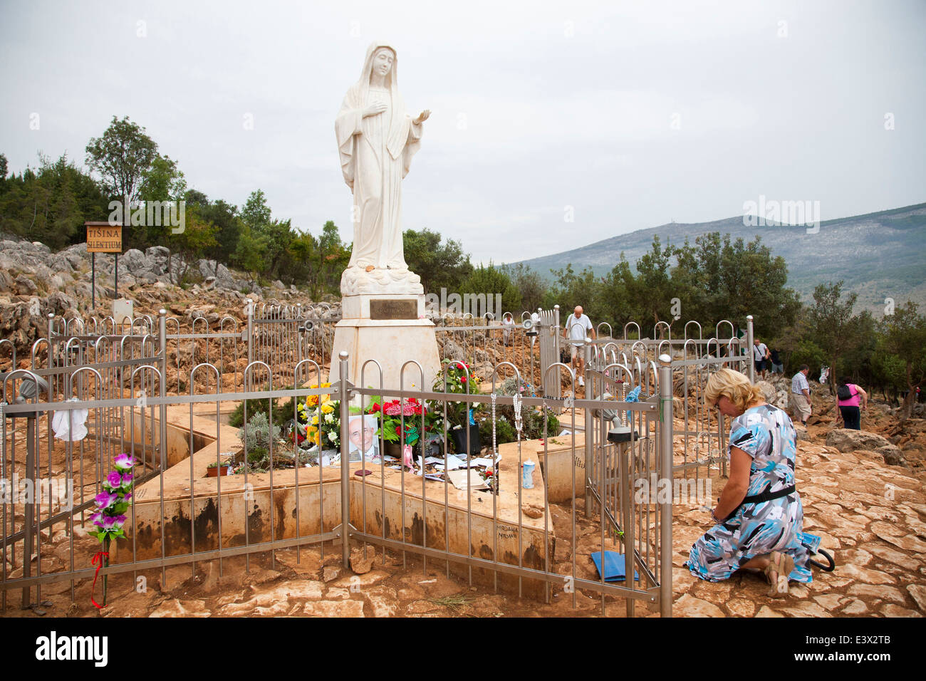 La colline des Apparitions, Medjugorje, Bosnie et Herzégovine, de l'Europe Banque D'Images