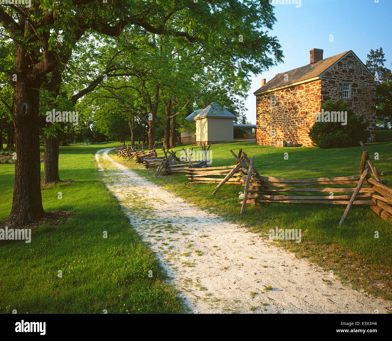 USA, Virginie, comté de Fairfax, Sully Plantation, maison en pierre Banque D'Images