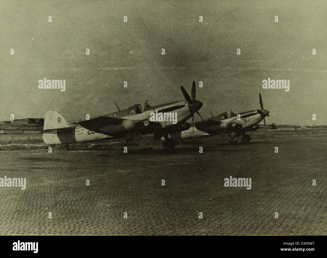 Cette image présente divers avions de Fairey Aviation, remarquables pour leurs contributions à l'aviation britannique du début au milieu du XXe siècle. Ces avions ont été utilisés à des fins militaires et civiles, y compris des bombardiers et des avions de reconnaissance. Banque D'Images