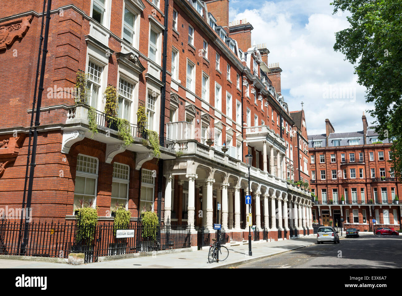 Cadogan Square, Chelsea, Londres, Angleterre, Royaume-Uni Banque D'Images