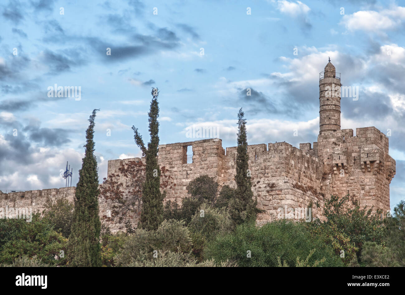 Israël, Jérusalem, Vieille Ville, la tour de David Banque D'Images
