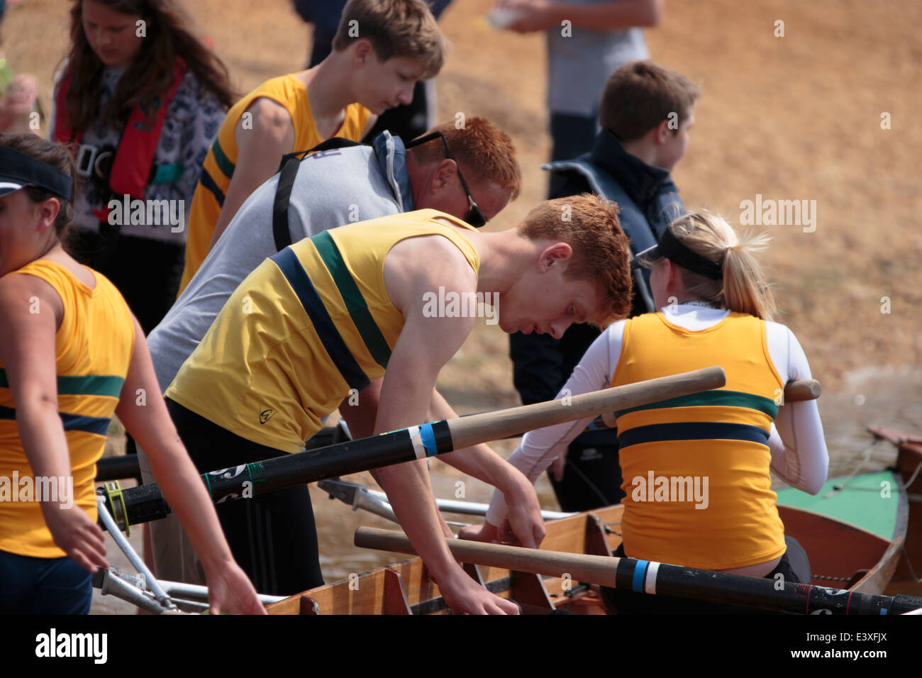 2014 Christchurch Regatta (Hants & Championnat du Dorset) sur la rivière Stour, Christchurch Quay. Banque D'Images