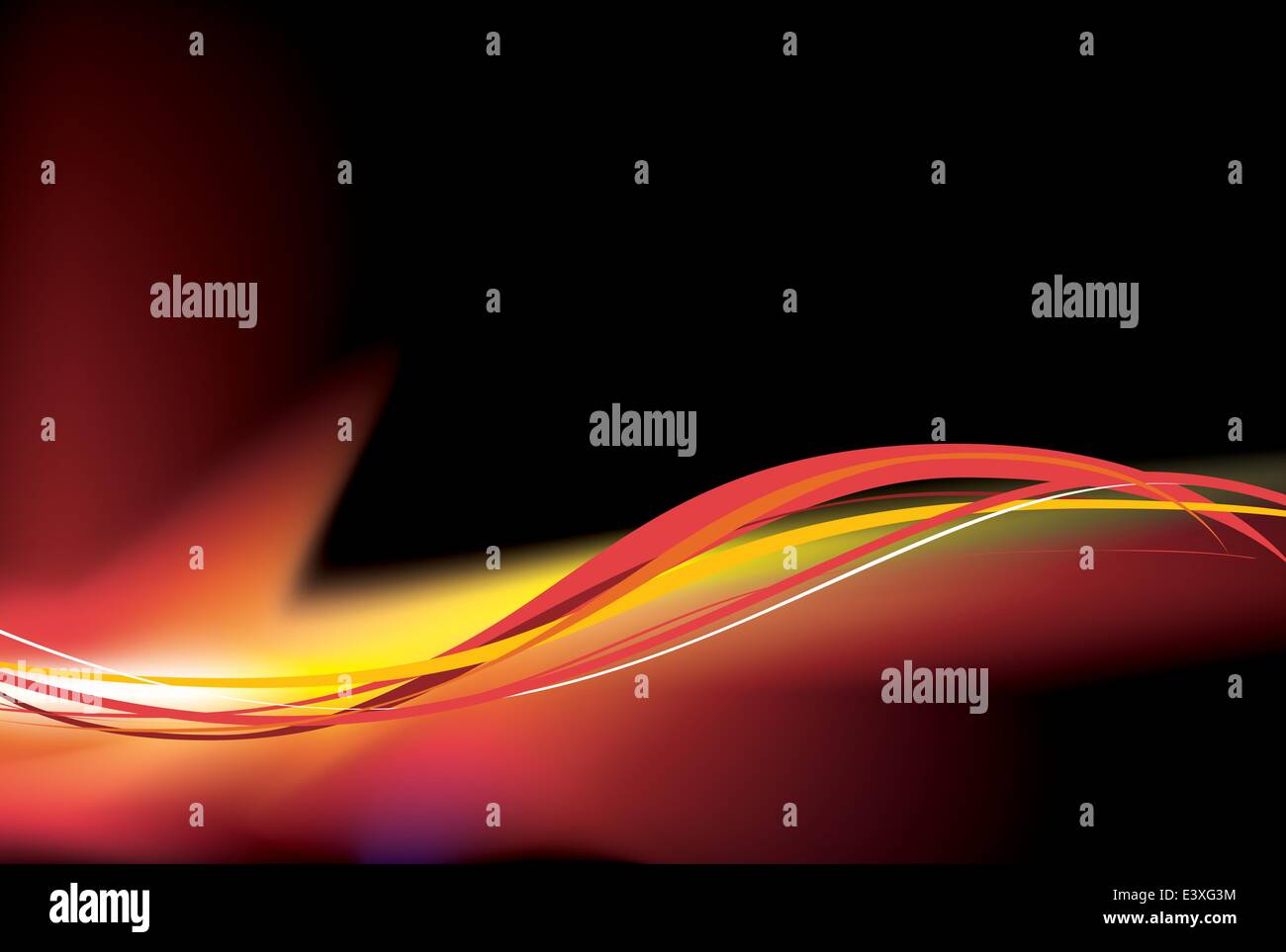 Résumé fond aorange et rouge avec des lignes et mouvement Illustration de Vecteur