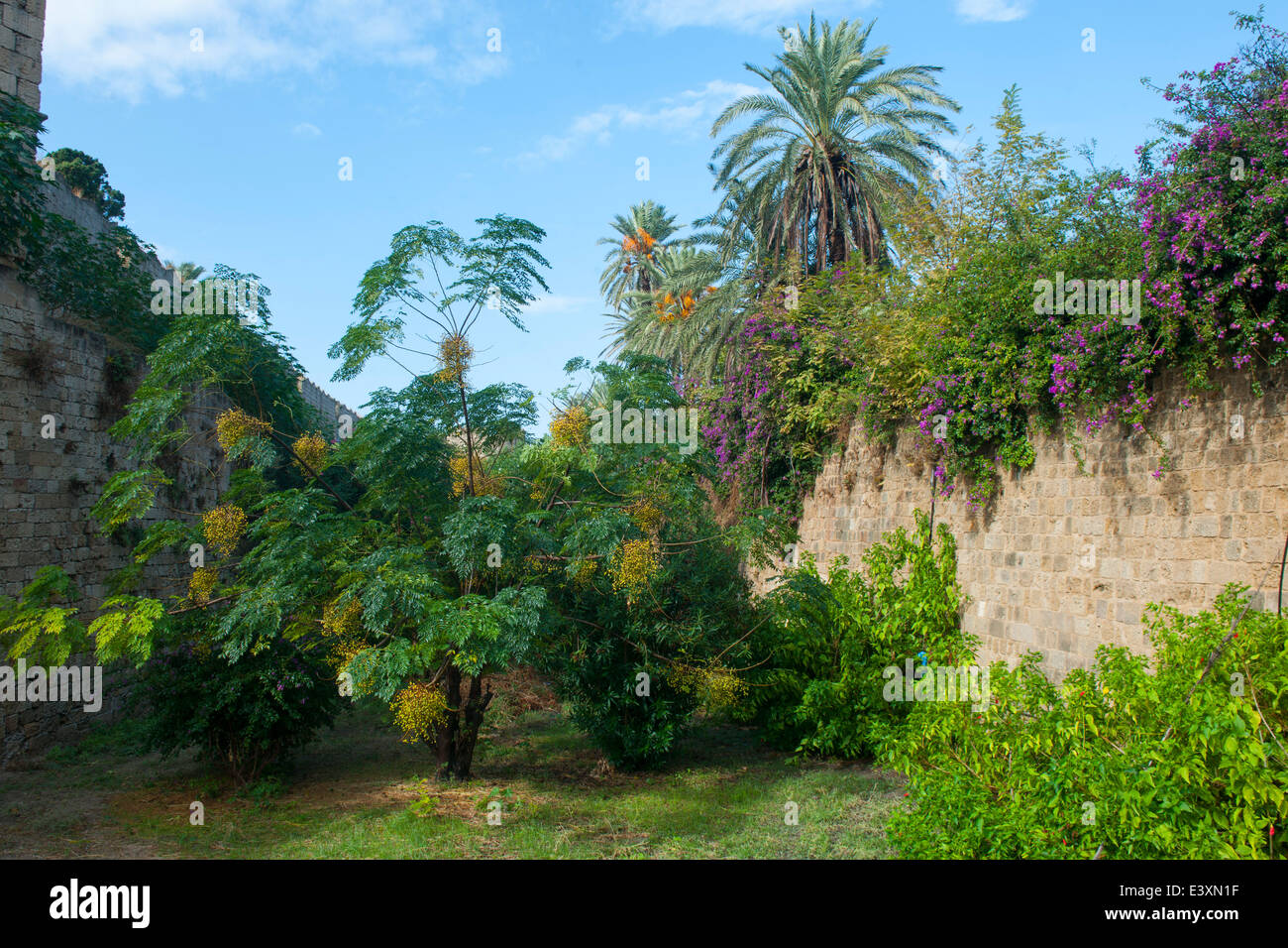 Spanien, Rhodos-Stadt, Altstadt, Stadtmauer beim Paulustor Banque D'Images