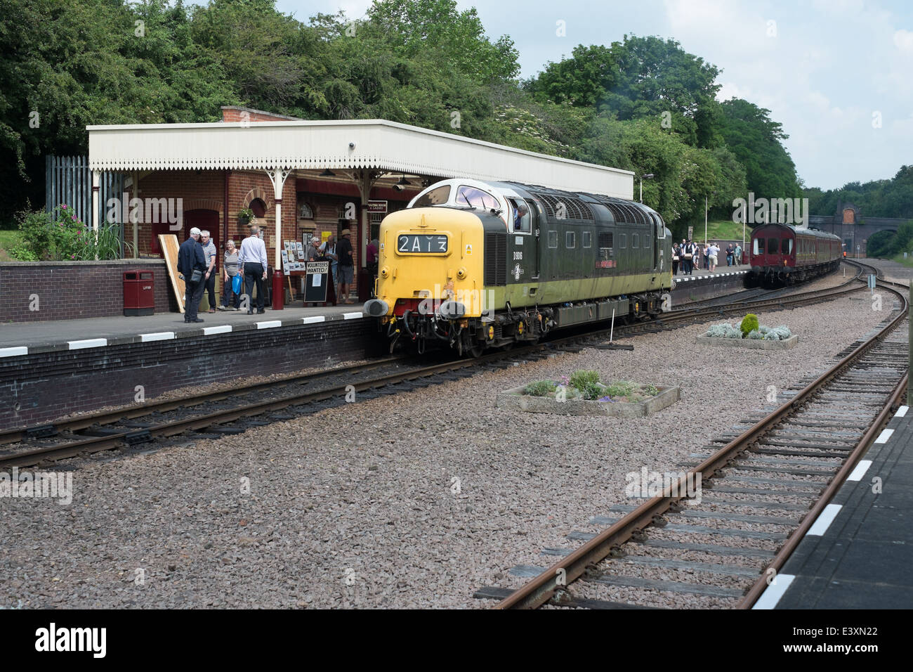Locomotive Deltic à Leicester North station Banque D'Images