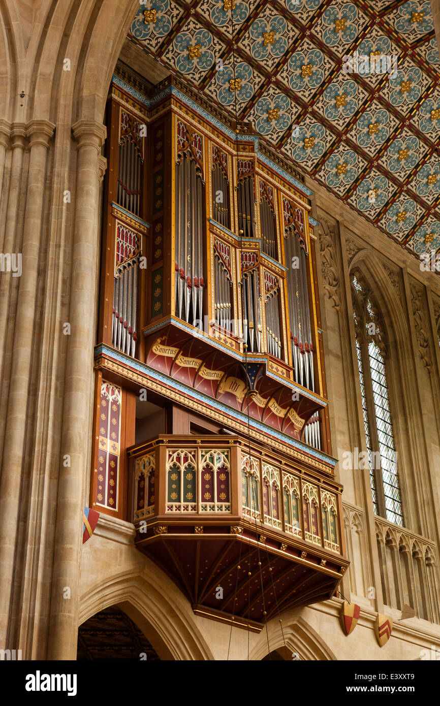 Royaume-uni l'Angleterre, dans le Suffolk, Bury St Edmunds, Cathédrale, organe nouvellement reconstruite Banque D'Images