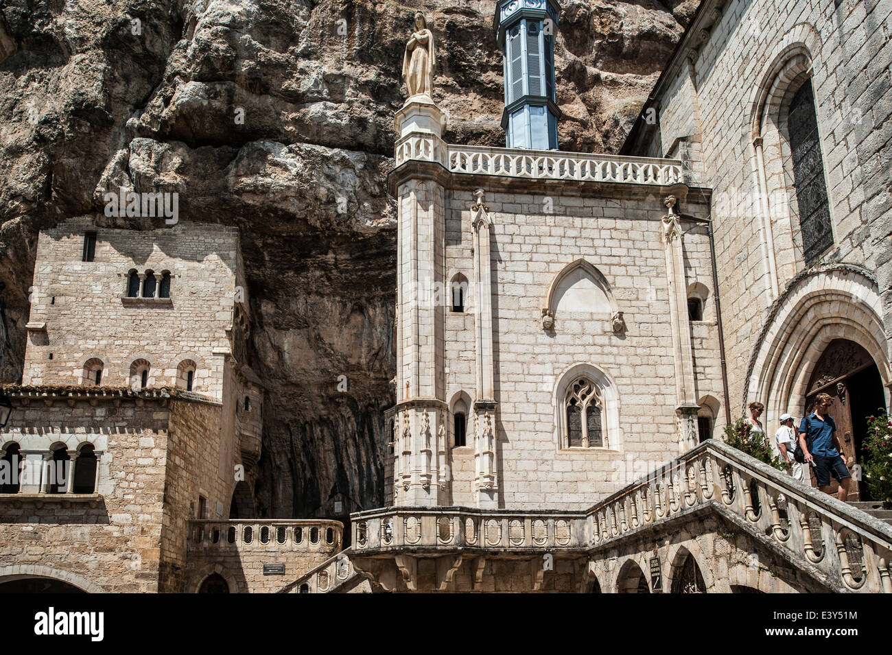 Chapelle Notre-Dame de Rocamadour, cité épiscopale et sanctuaire de la Bienheureuse Vierge Marie, Lot, Midi-Pyrénées, France Banque D'Images