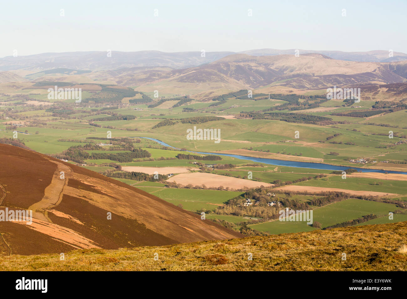 Clyde Valley de Tinto Hill près de Biggar dans les hautes terres méridionales de l'Écosse, au Royaume-Uni. Banque D'Images