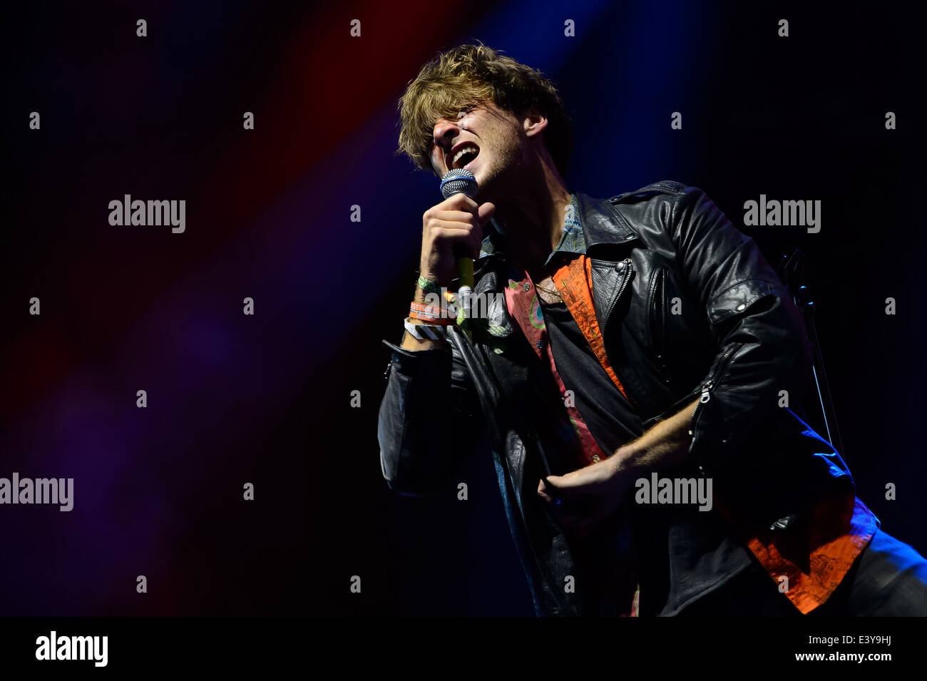 Paolo Nutini joue lors du festival de musique de Glastonbury, en Angleterre, le vendredi 27 juin 2014. Banque D'Images