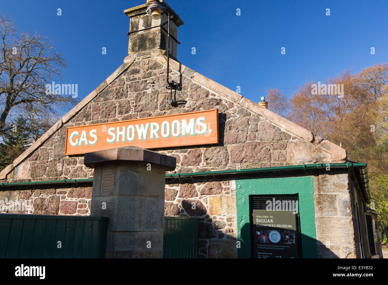 Le dernier groupe de gaz de houille travaille en Ecosse, à Biggar, au Royaume-Uni. Banque D'Images