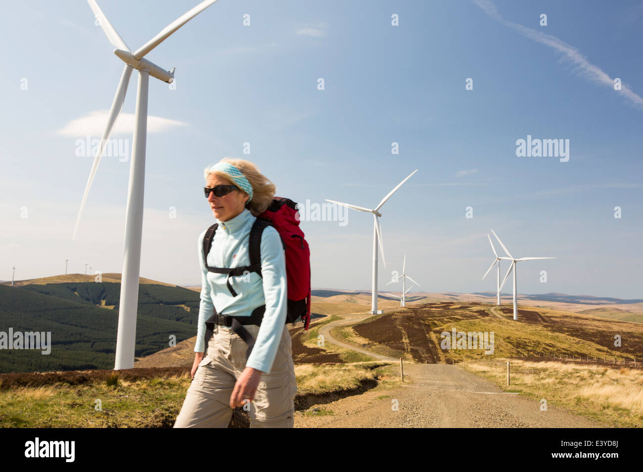 La ferme éolienne de Clyde dans les hautes terres du sud de l'Ecosse près de Biggar. C'est l'un des le plus grand intégrant 152 wind turbine Banque D'Images