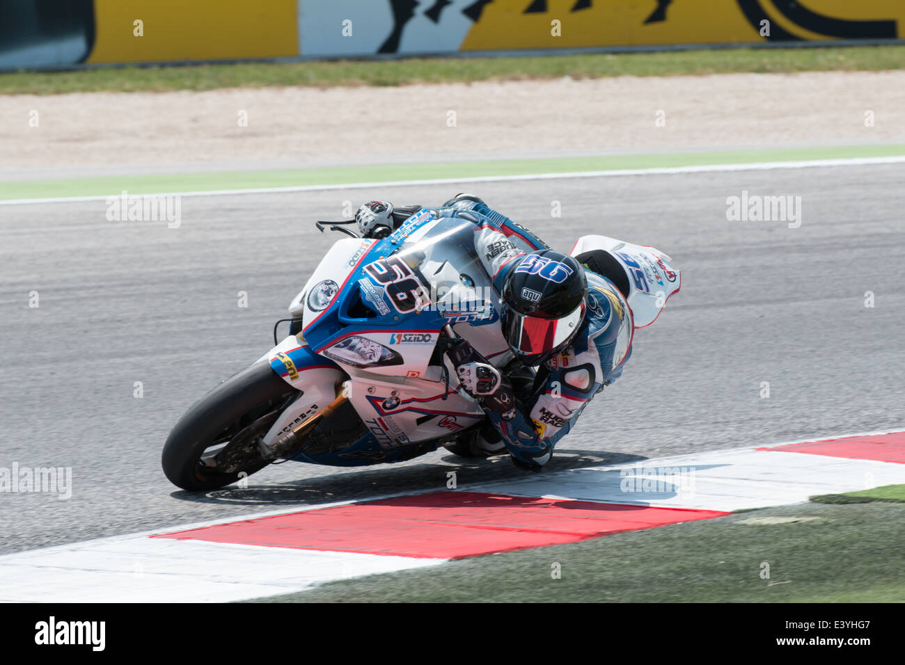 S1000 RR EVO de BMW Team Toth, entraîné par SEBESTYEN Peter en action pendant la 4e Session d'essais libres Superbike Banque D'Images