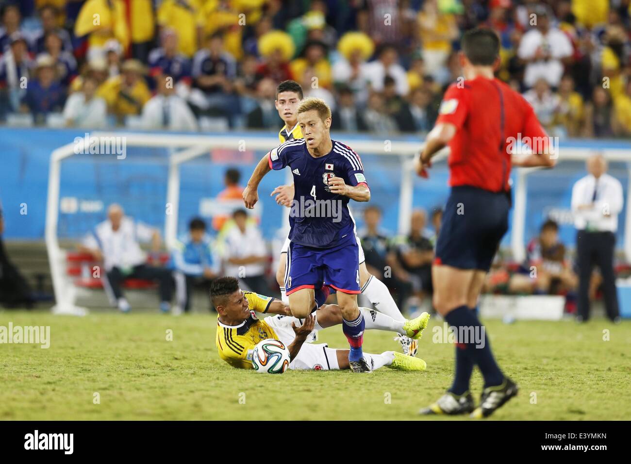 Cuiaba, Brésil. 24 Juin, 2014. Keisuke Honda (JPN) Football/soccer Coupe du Monde : Brésil 2014 match du groupe C entre le Japon 1-4 Colombie à l'Arena Pantanal à Cuiaba, Brésil . © AFLO/Alamy Live News Banque D'Images