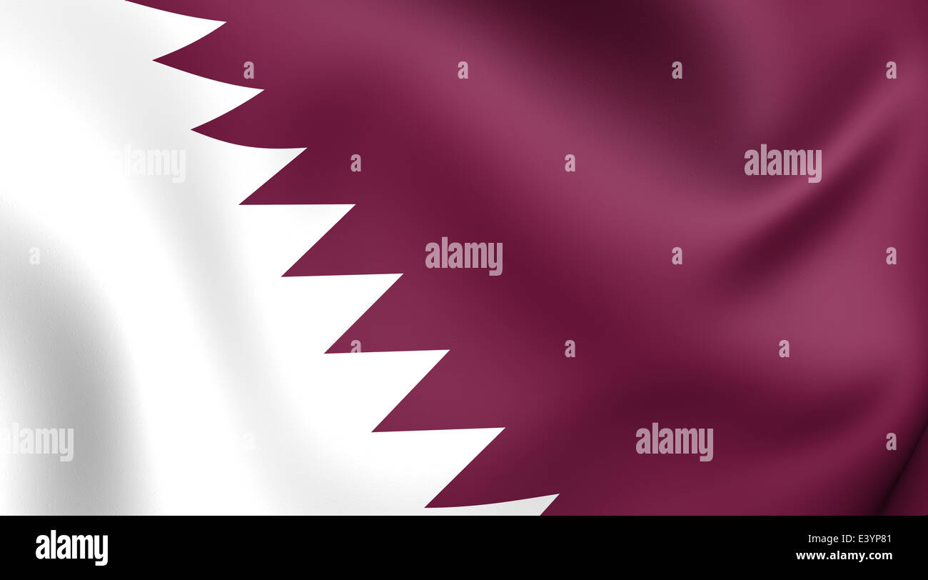 Pavillon de l'Qatar. Close Up. Banque D'Images