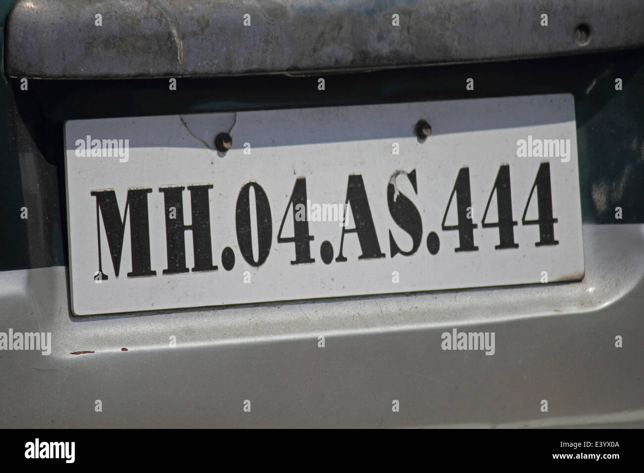 Close up de la plaque de numéro de voiture Banque D'Images