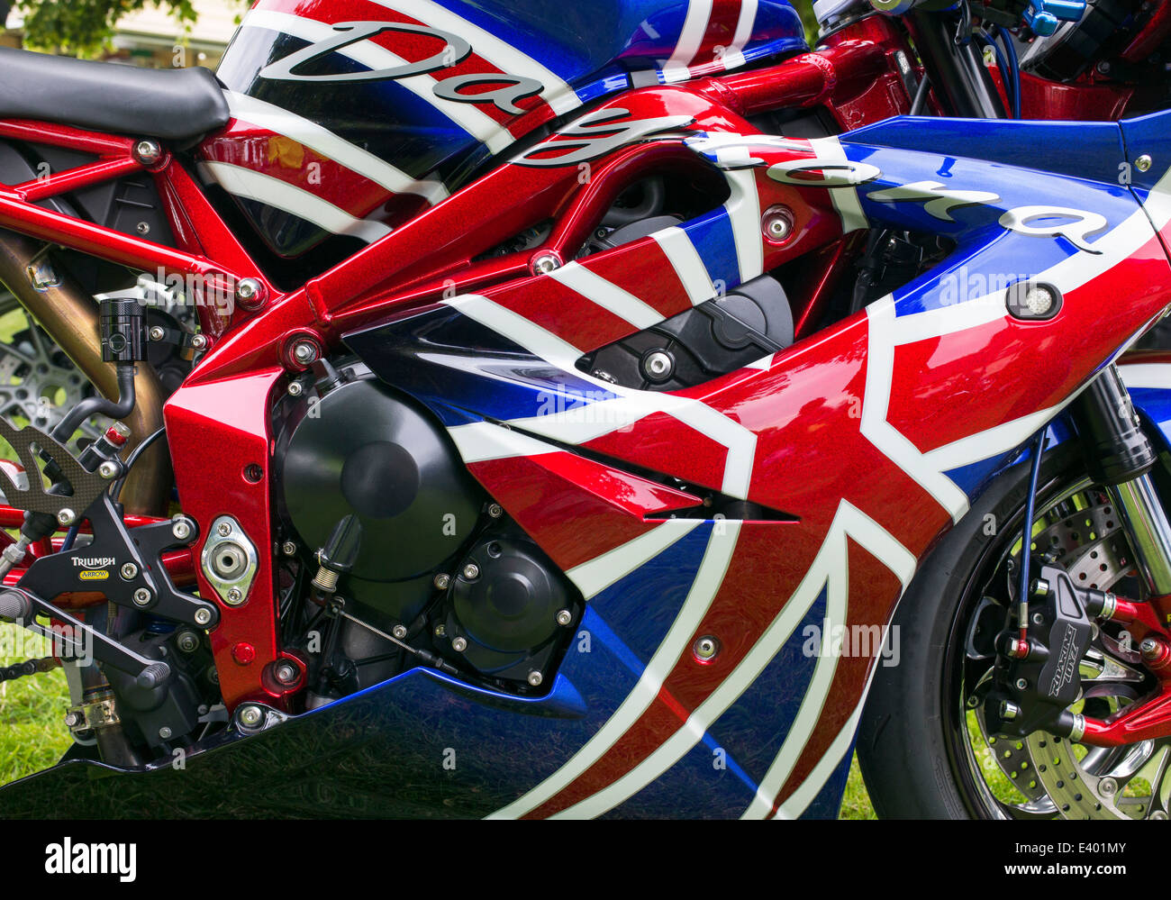 Triumph Voiture Moto Autocollant Colombie Brit Classique Vélo Union Jack à damier 